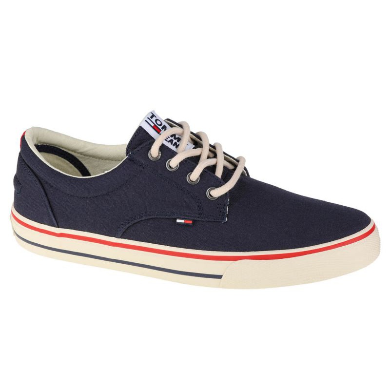 Tommy Hilfiger Jeans Textile Sneaker EM0EM00001-006 shoes navy - KeeShoes