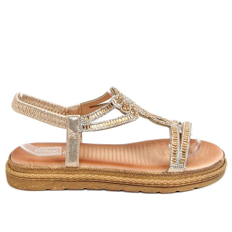 Gold women's sandals JN11-34 Gold golden Gold women's sandals JN11-34 Gold golden