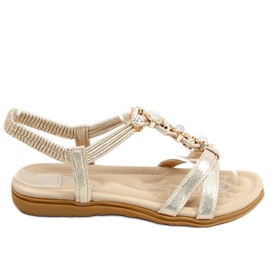 Gold women's sandals CT-153 Gold golden