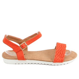 Orange women's sandals X572 Brique