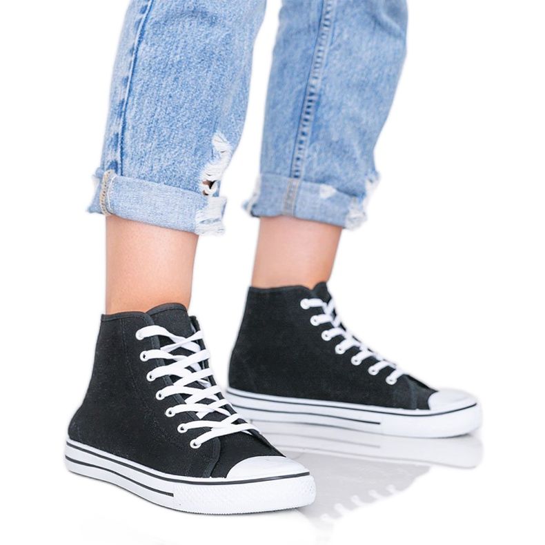 Women's black sneakers Gampa ankle