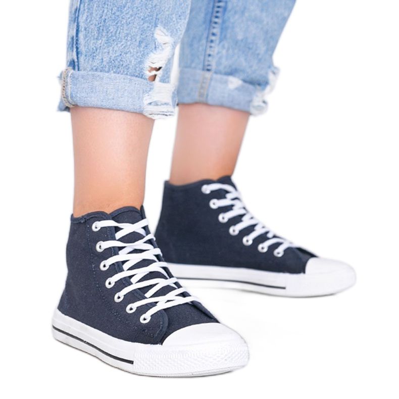 Women's navy blue Gampa ankle sneakers