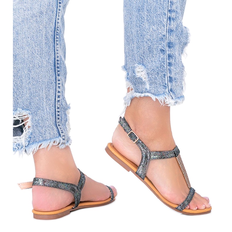 Igi black holographic women's sandals