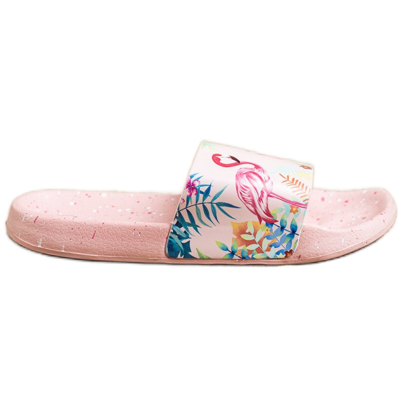 Bona Fashionable flip-flops with a flamingo pink