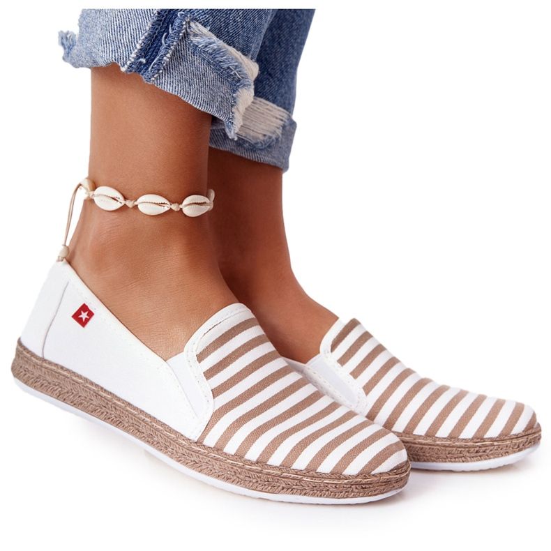 Women's Espadrilles Big Star HH276001 Beige-White brown Women's Espadrilles Big Star HH276001 Beige-White brown