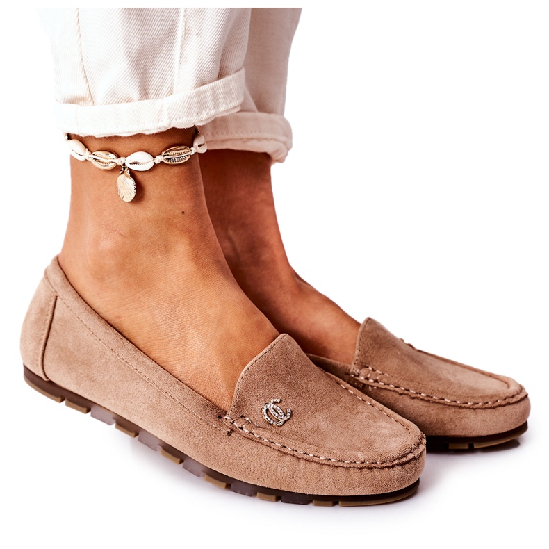 PS1 Women's Suede Loafers Light Brown Madelyn beige PS1 Women's Suede Loafers Light Brown Madelyn beige