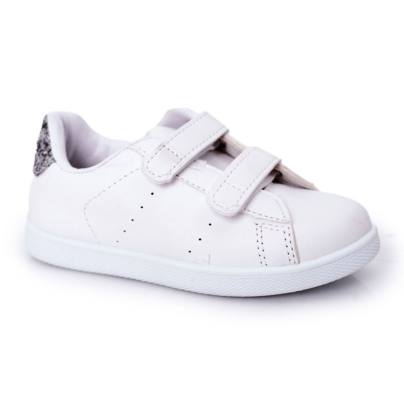 Girls white velcro sneakers hotsell