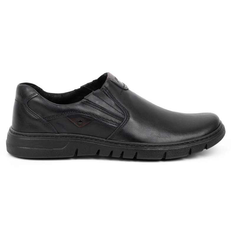 Joker Men's leather slip-on shoes 507J black grain Joker Men's leather slip-on shoes 507J black grain