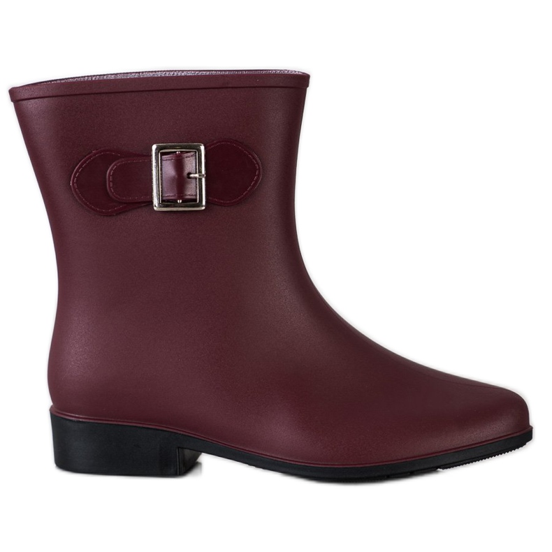 SHELOVET Rubber galoshes with buckle red