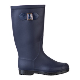 SHELOVET High rubber galoshes navy blue blue SHELOVET High rubber galoshes navy blue blue