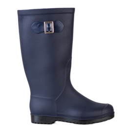 SHELOVET High rubber galoshes navy blue blue