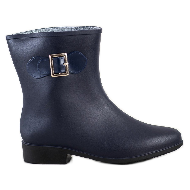 SHELOVET Rubber galoshes with buckle navy blue blue SHELOVET Rubber galoshes with buckle navy blue blue