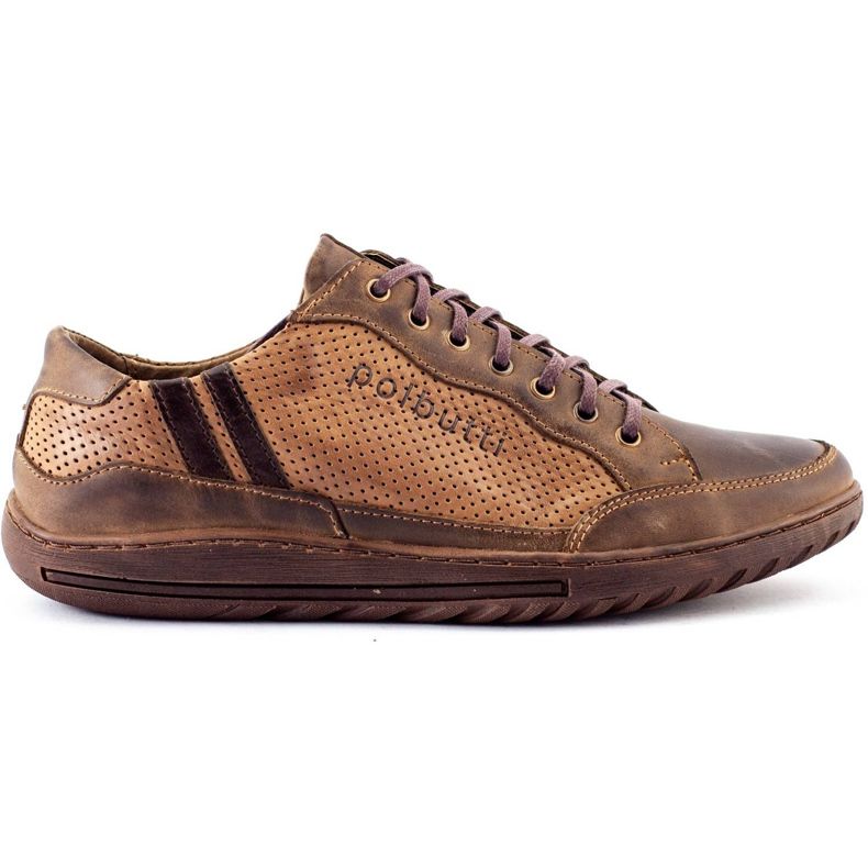 Polbut Brown casual men's shoes JOK31