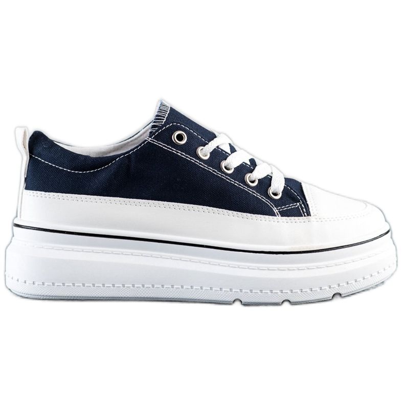 Seastar Fashionable Sneakers On The Platform navy blue blue