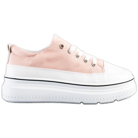 Seastar Fashionable Sneakers On The Platform pink