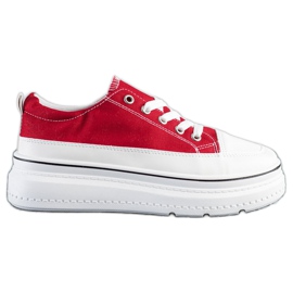 Seastar Fashionable Sneakers On The Platform red Seastar Fashionable Sneakers On The Platform red