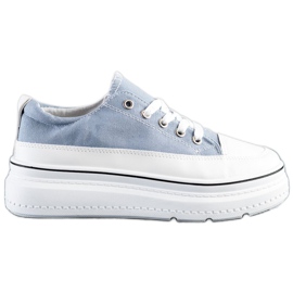 Seastar Fashionable Sneakers On The Platform blue