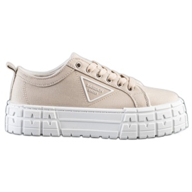 Goodin Beige Fashion Shoes Sneakers brown