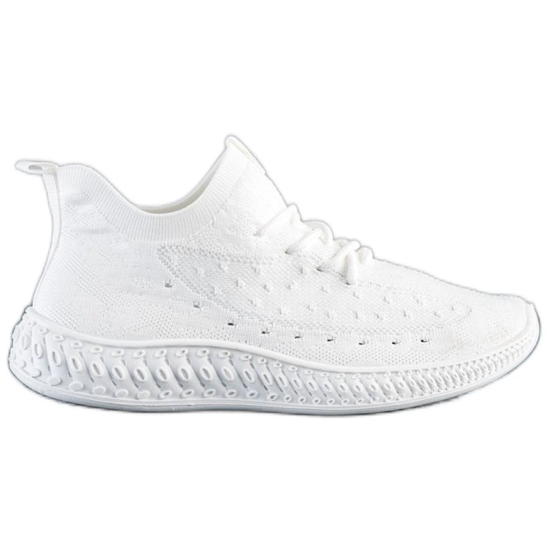 SHELOVET White Textile Sneakers