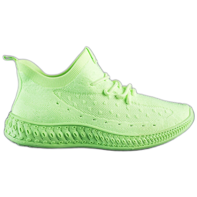 SHELOVET Green Textile Sneakers