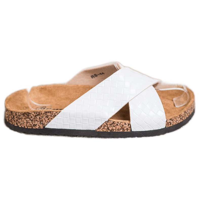 Bona Comfortable Eco Leather Slippers white
