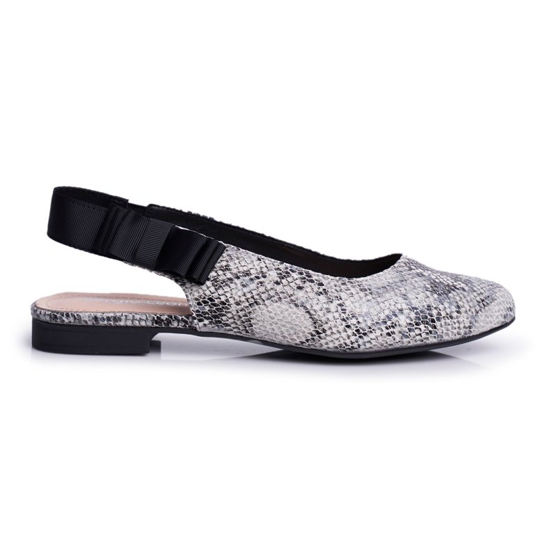 Women's Ballerinas Sergio Leone Gray Snake BL615 Lilon beige black grey
