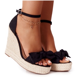 Black Wedge Sandals With Braided Black Go For It