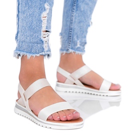 Beige sandals on a thick Cro sole