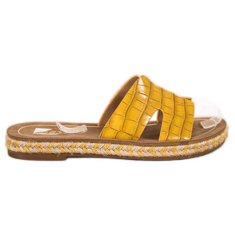 SHELOVET Casual Yellow Slippers