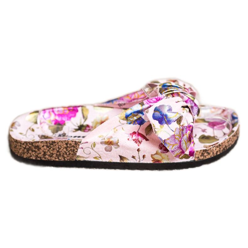 Bona Slippers With A Floral Pattern multicolored