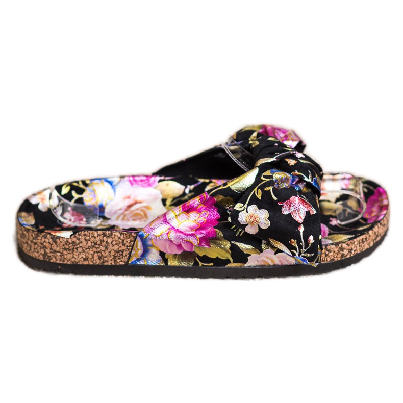 Bona Slippers With A Floral Pattern multicolored