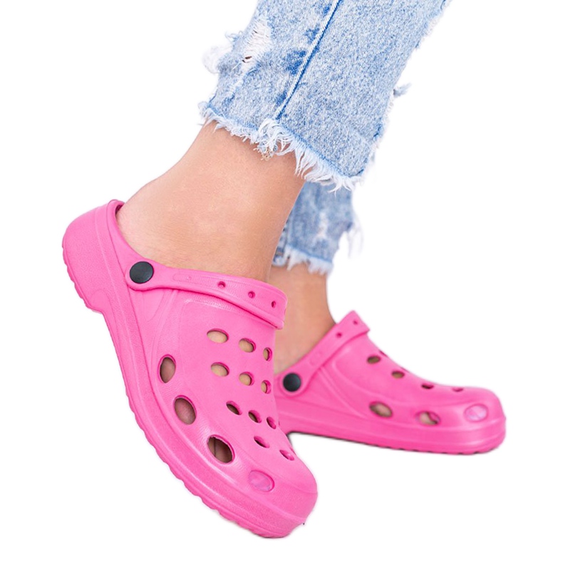 Karolinos pink women's crochet slippers Karolinos pink women's crochet slippers