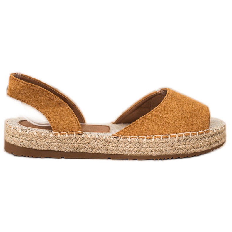 Ideal Shoes Slip-on Espadrilles brown
