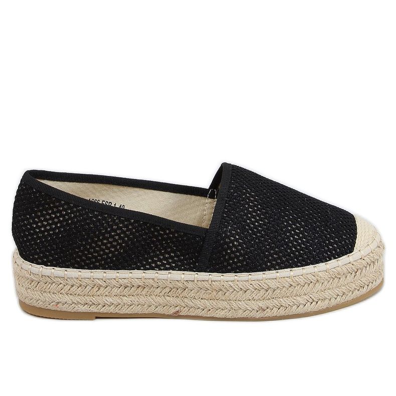 Black women's espadrilles A666-ESP-1 Black