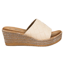Bona Wedge Sandals beige
