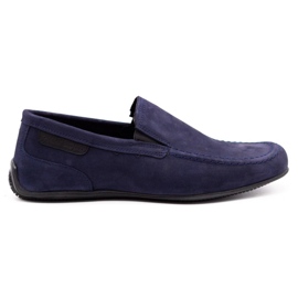 Polbut Men's leather loafers 2105 navy blue Polbut Men's leather loafers 2105 navy blue