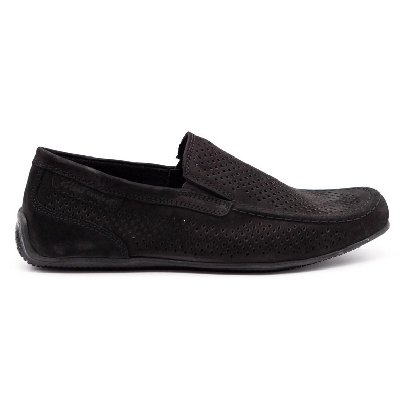 Polbut Men's leather loafers 2105P black
