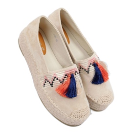 Espadrilles with fringes beige 1735 Beige