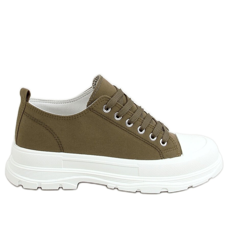 Green women's sneakers LA122 Green
