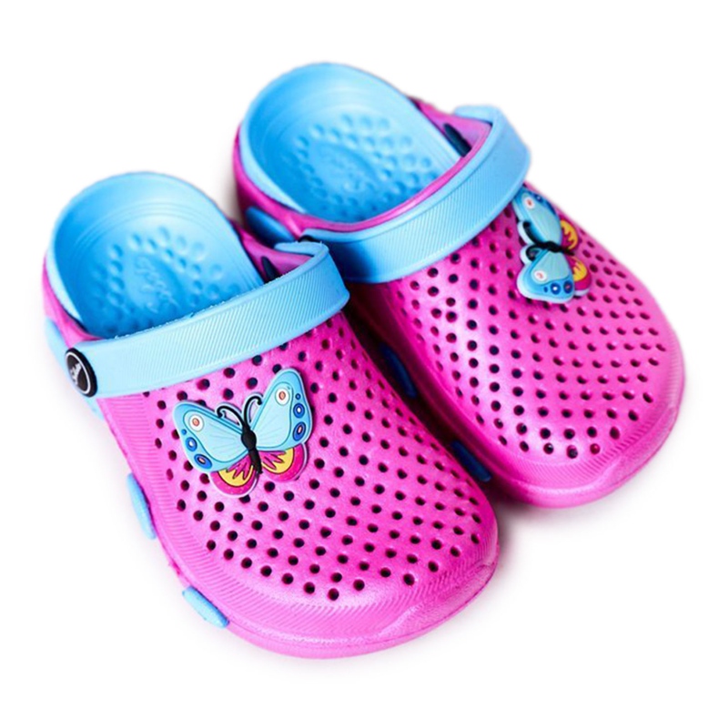 Children's Foam Slippers Kroks Fuchsia Olivia blue pink