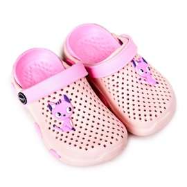 Children's Pink Crocs Pink Slippers Olivia
