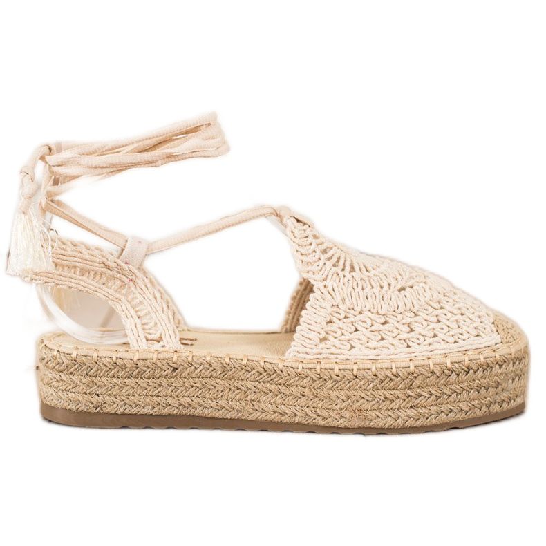 Seastar Tied Espadrilles On The Platform beige