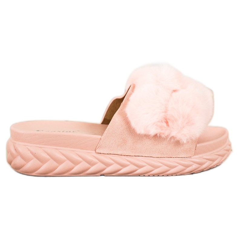 Seastar Pink Slippers With Fur