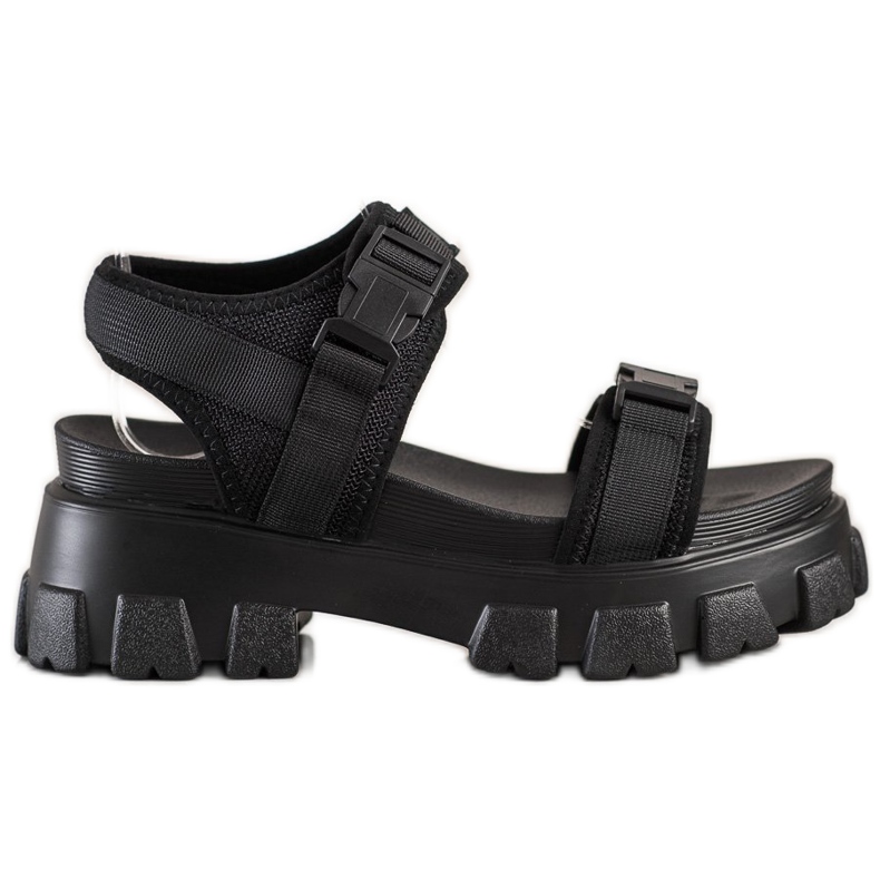 Seastar Sandals On The Platform With Buckles black