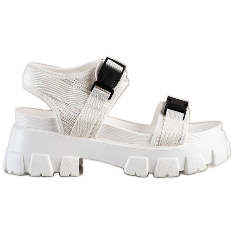Seastar Sandals On The Platform With Buckles white