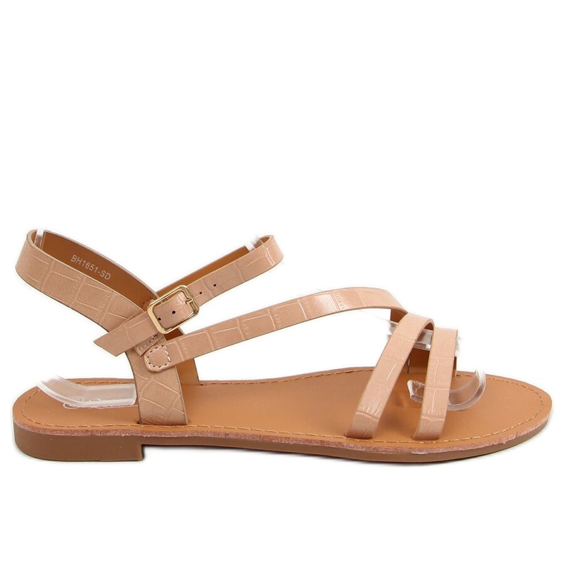Women's beige and pink sandals BH1651-SD Nude
