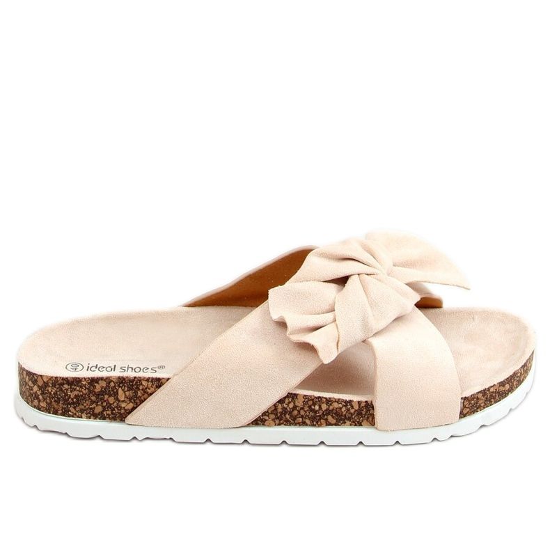 Beige cork slippers 7853 Beige