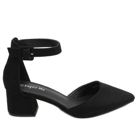 Pumps with wide heels black LL76 Black