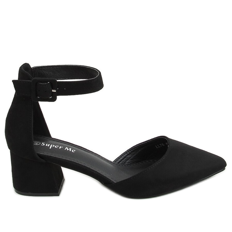 Pumps with wide heels black LL76 Black