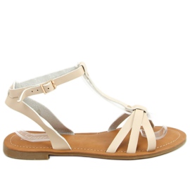 Beige sandals for women Z5713 Beige